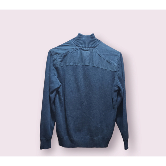 Oscar De La Renta Men's size Large 1/4 zip Black Sweater - Picture 2 of 8